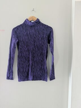 Athleta Flurry Elemental Turtleneck Purple Black Marled Size Small
